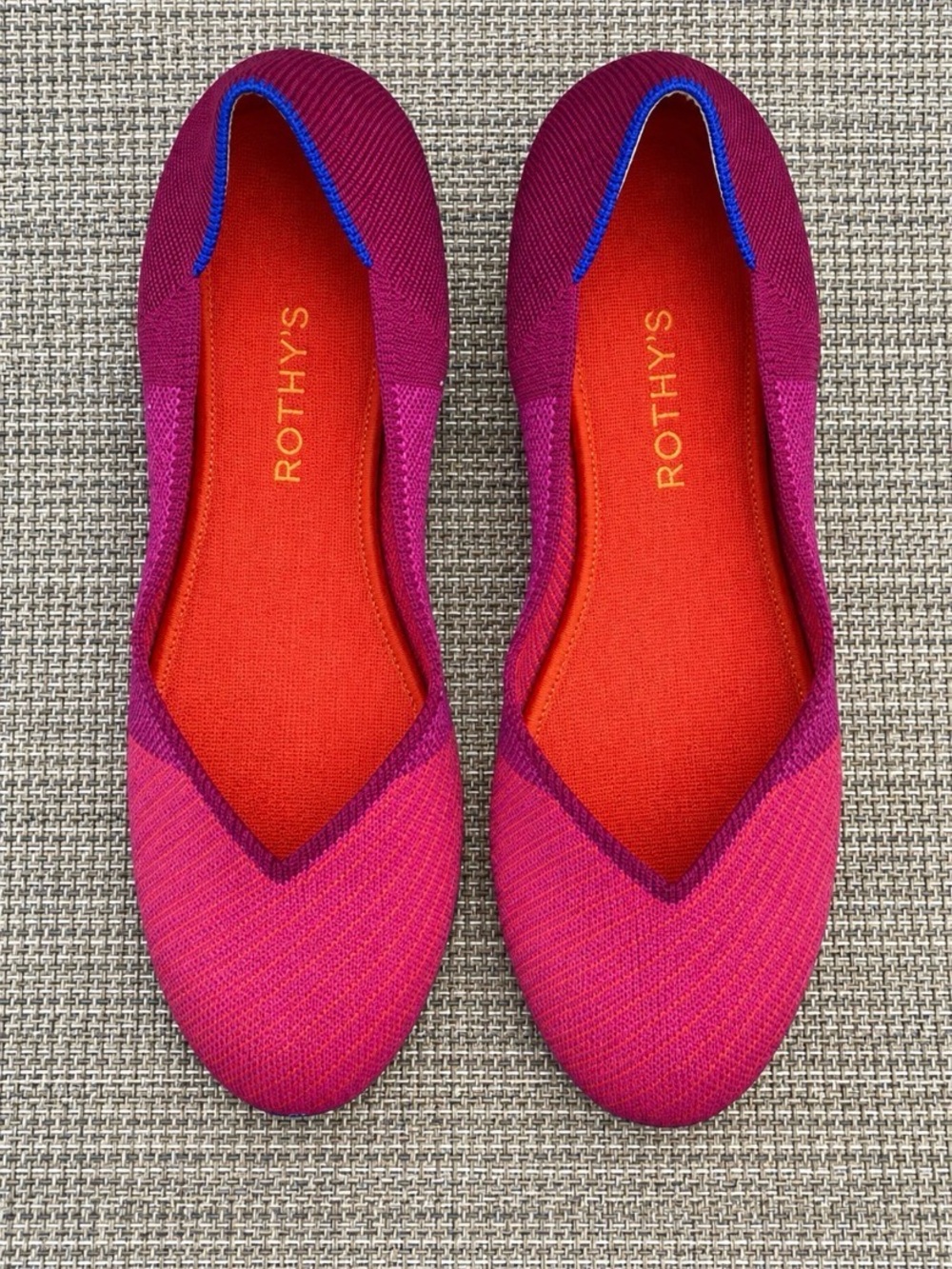 Rothy’s Pink Magenta Pointed Toe Flats Women’s Size 9